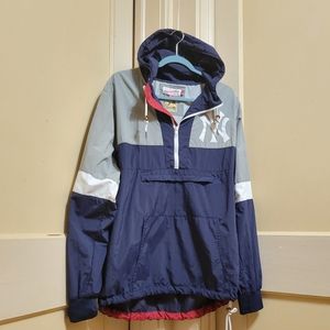 Cooperstown Collection 1/4 zip Nylon Yankees Pullover Hoodie